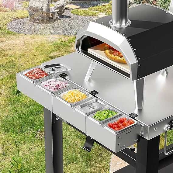 Pizza  Recipient  ingrediente  din inox cu 6 gn