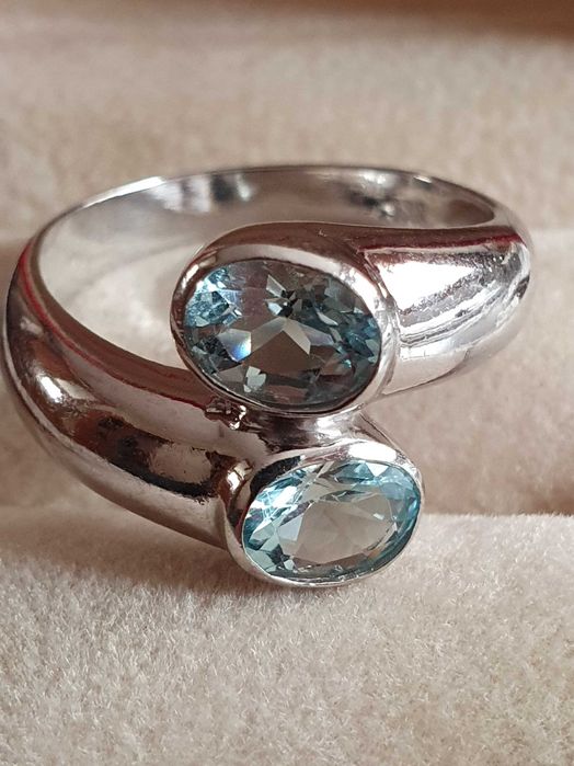 Unicat de exceptie You and Me aur cu acvamarin natural