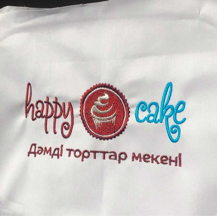 Именная Вышивка Логотип Компьютерная Машинная Футболка Халат Фартук