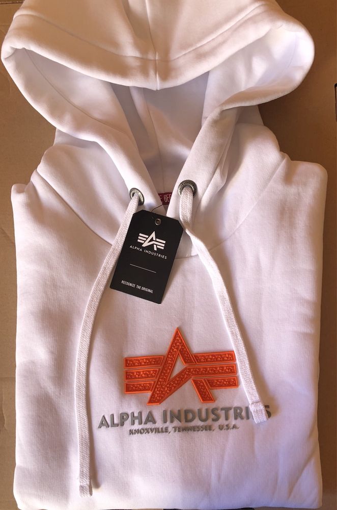 Alpha Industries Basic Hoody Rubber ОРИГИНАЛ мъжки суичъри  M/L/XL