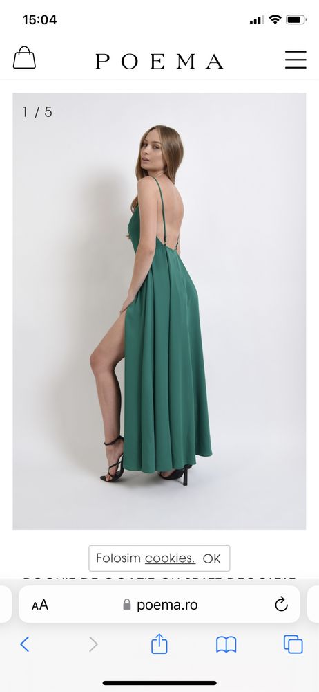 Rochie Poema, de ocazie (verde, marimea 40 si 38)