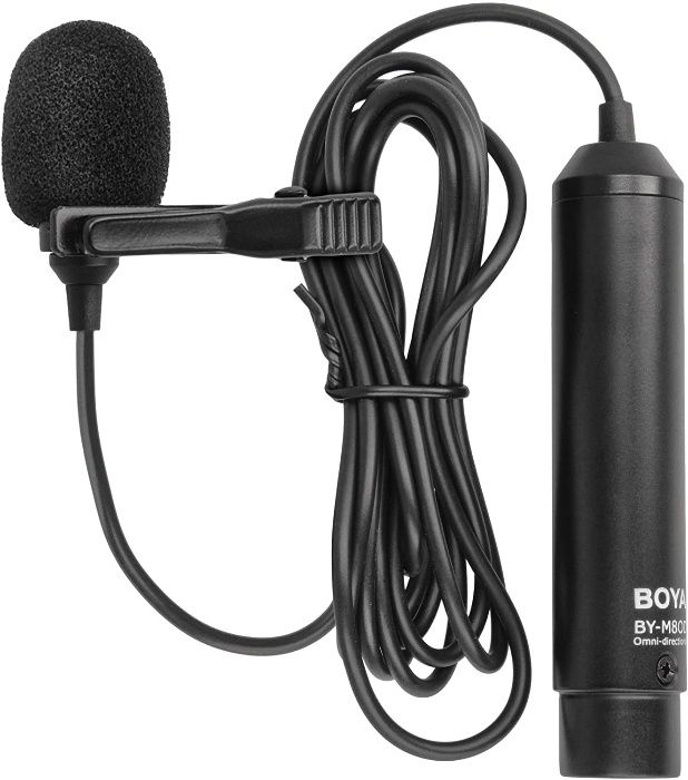 Lavaliera Microfon OmnidirectionalaBOYA BY-M80D Profesionala XLR cu Ph