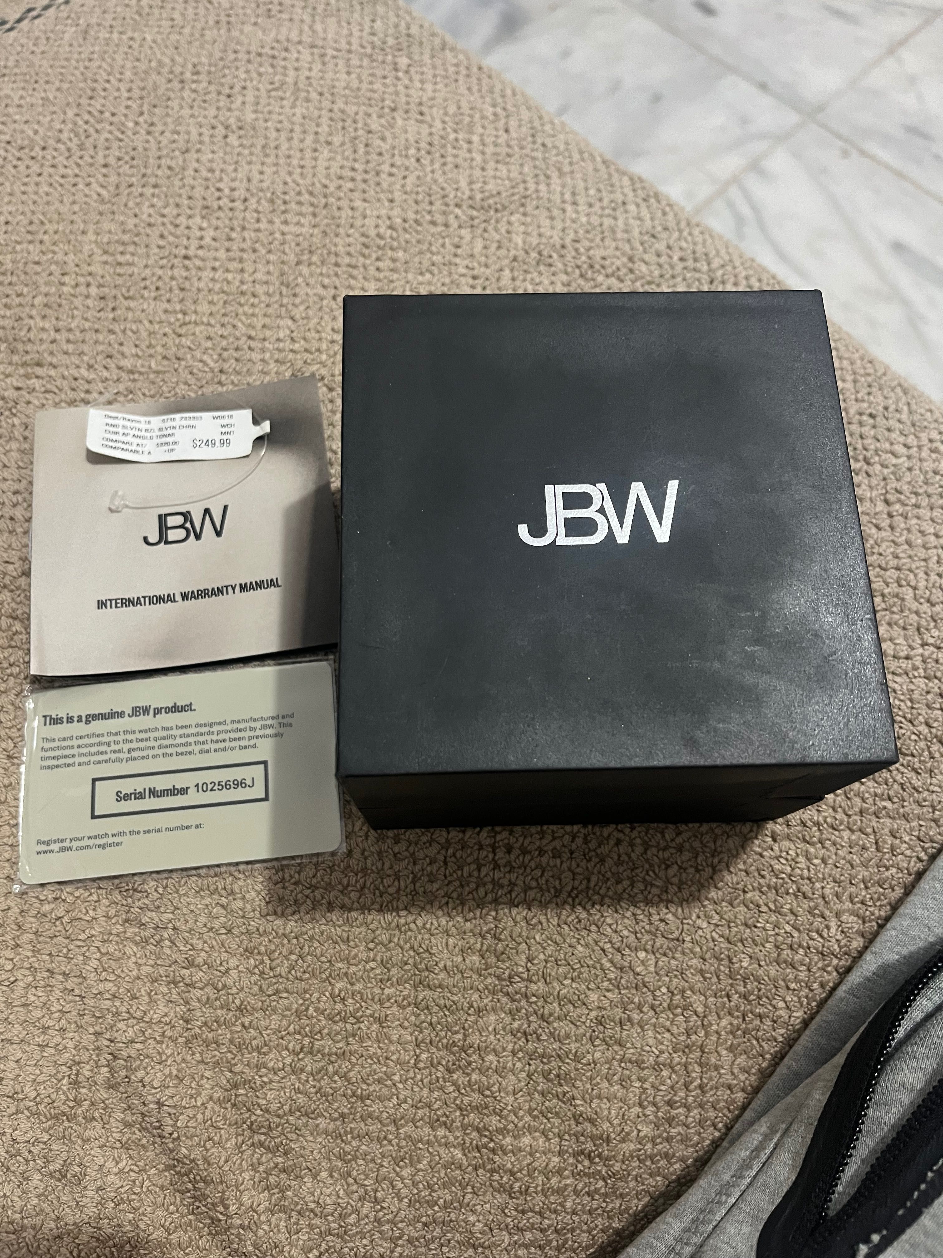 ceas jbw made in canada; original în cutie nou/ nefolosit
