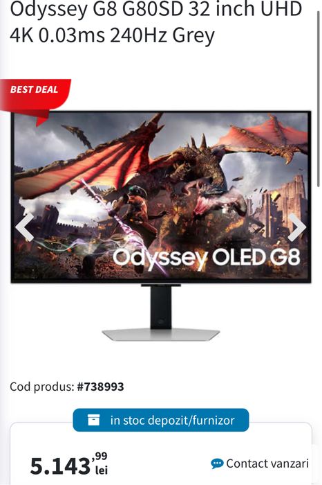 Samsung Odyssey G8 G80SD Defect