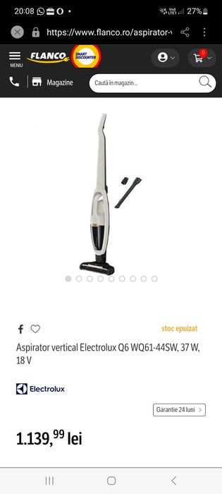 Aspirator 2 in 1 Electrolux well Q6