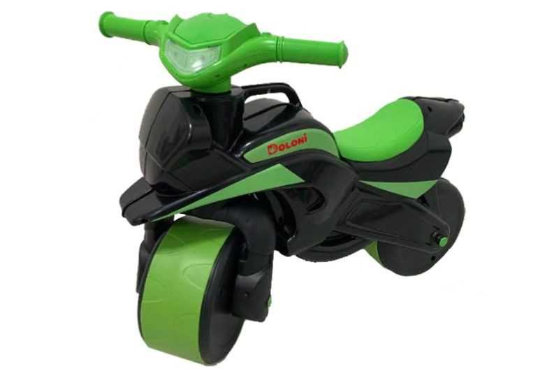 Motocicleta Ride-on de curse cu sunete si lumini, negru cu verde