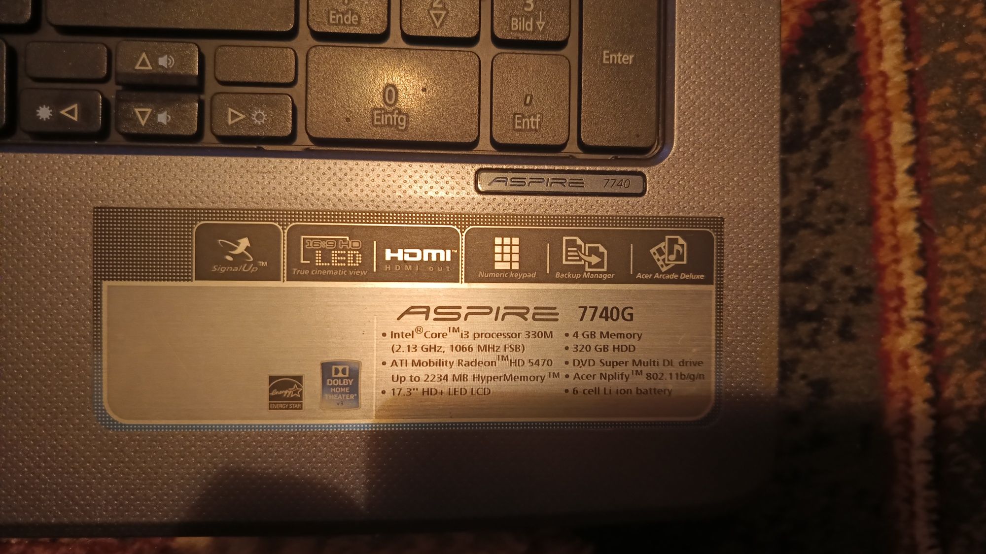 Laptop acer aspire i3 7740g și Samsung A12,2021