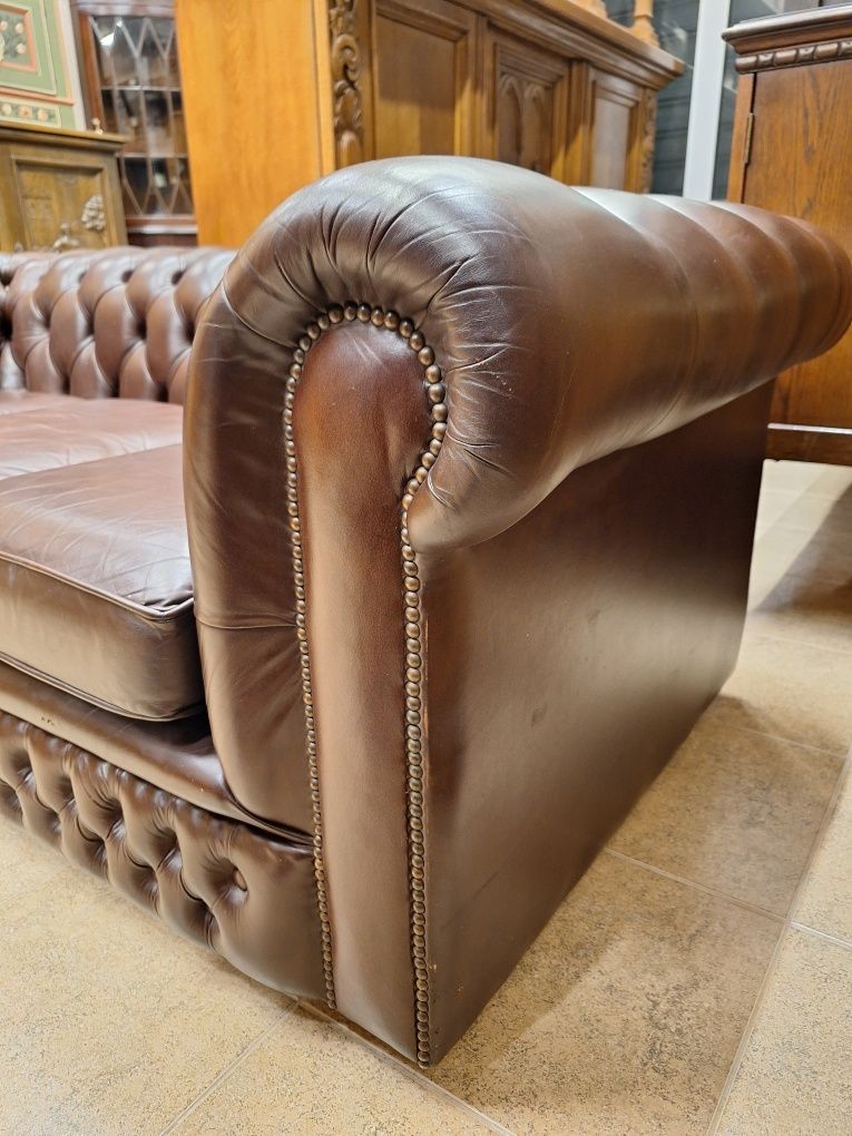 Диван тройка CHESTERFIELD естествена кожа