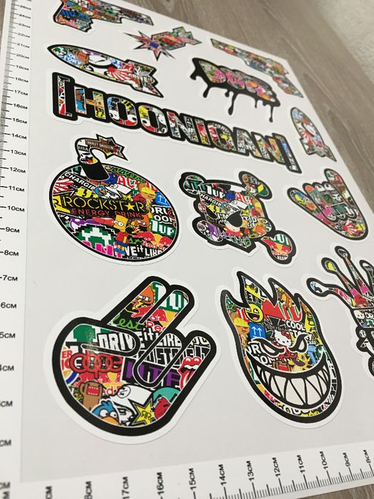 Стикери Sticker Бомб BOMB 13 бр. СУПЕР качествени PVC фолио стике