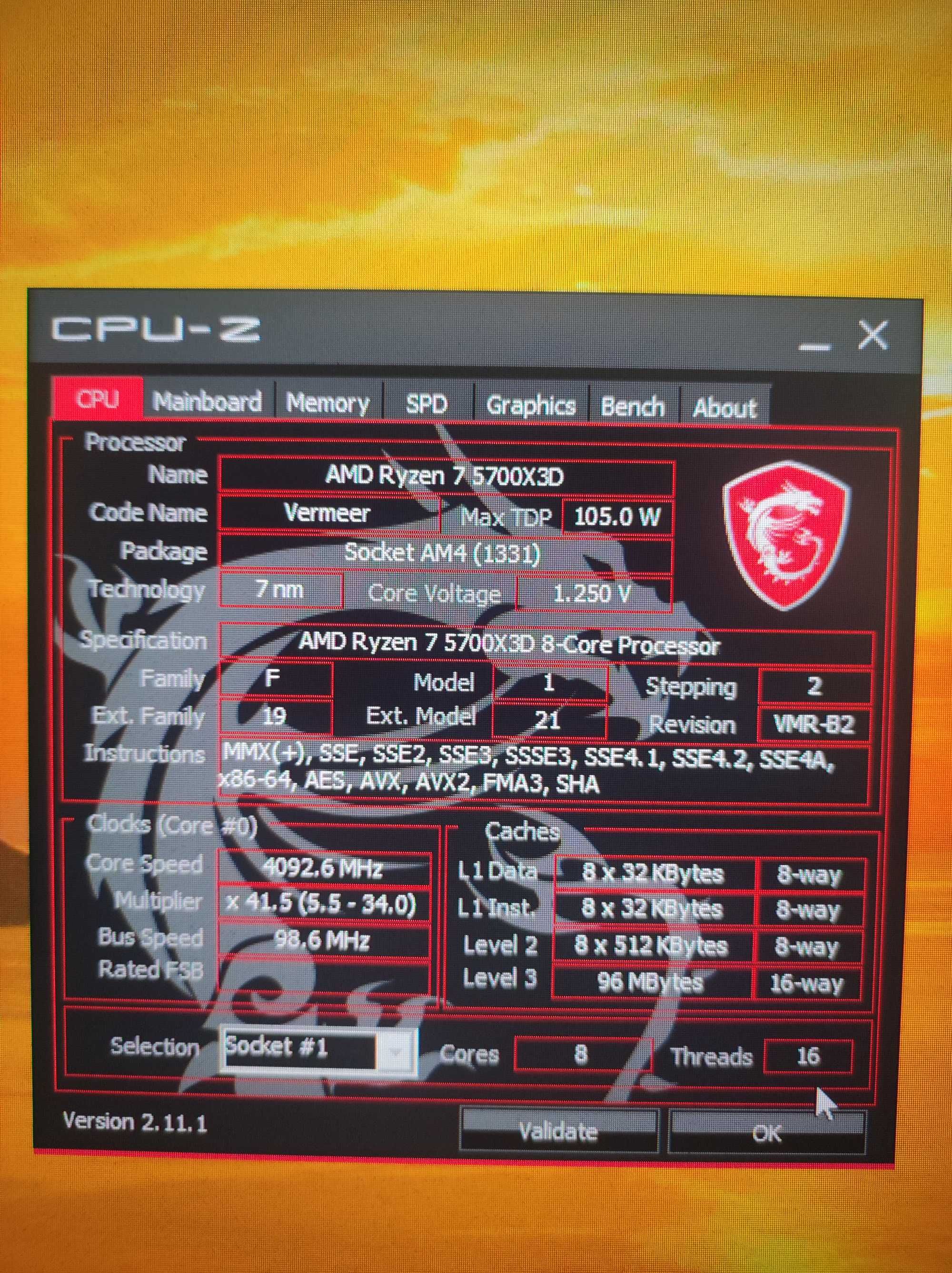 Компютър АМД RYZEN 7 5700X3D