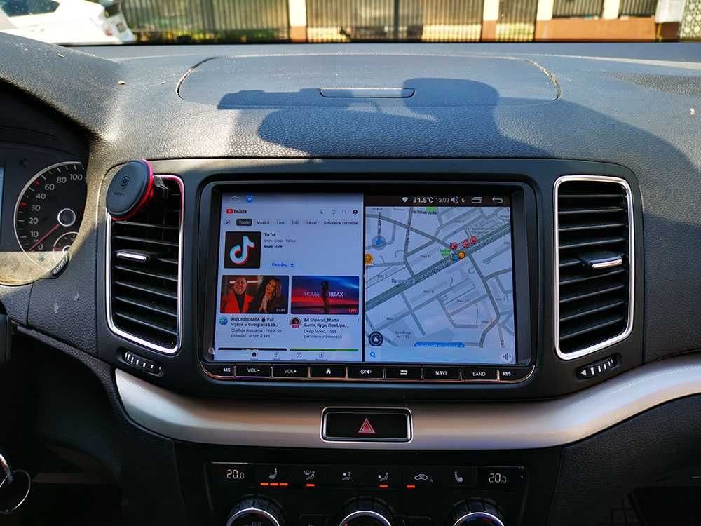 Navigatie VW Sharan Octacore 4+32GB DSP SIM 4G Carplay Android auto