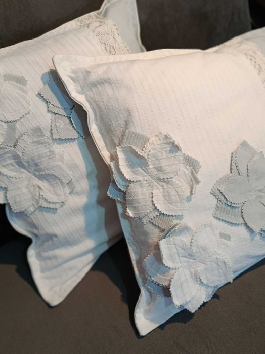 Set perne decorative alb/gri