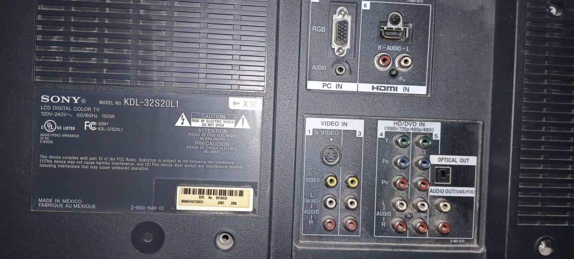 Продам телевизор SONY KDL-32S20L1