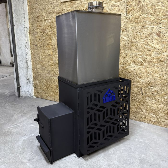 Банная печь с баком из нержавейки