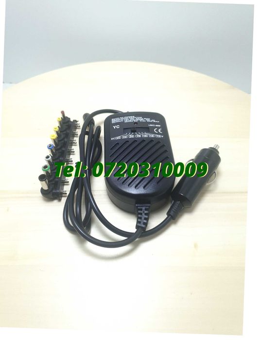 Incarcator Auto Universal Pentru Laptop80w Alimentare 12vcu 8 Cone