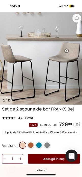 Scaune bar ca noi. Folosite foarte putin