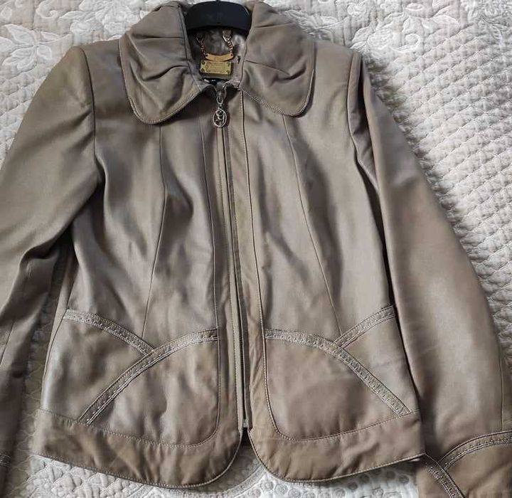 Дамско пролетно яке от естествена кожа