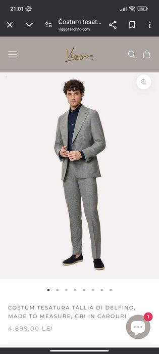 Costum Viggo business original - Origine Italia ( făcut pe comandă)