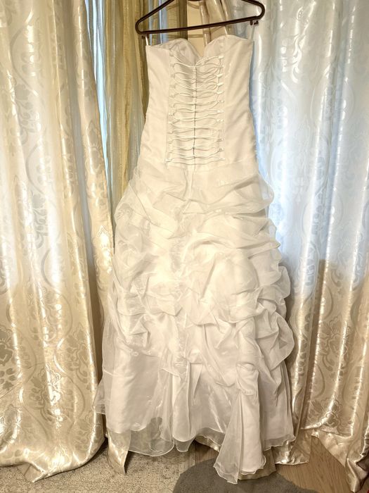 Rochie mireasa masura 38-40, organza, tulle, tafta