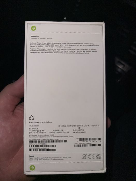 iPhone айфон 15 256 gb гб черный новый запечатанный