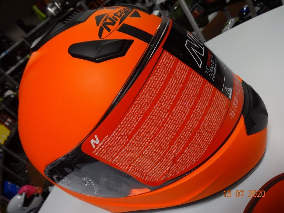 ШОК ЦЕНА! Каска nitro n3100 satin orange нова мото каска шлем xs s m l