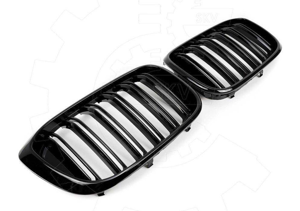 Grile duble BMW X3 X4, G01 G02 F97 F98 2017-2021 Negru Lucios
