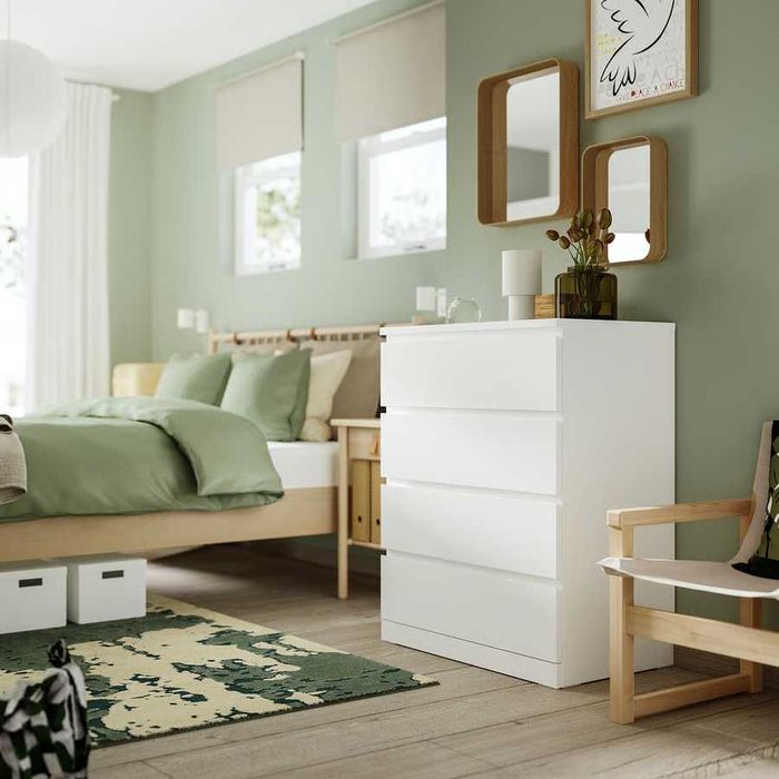 Ikea Comodă Malm 4 sertare, alb, 80x100 cm - Impecabila