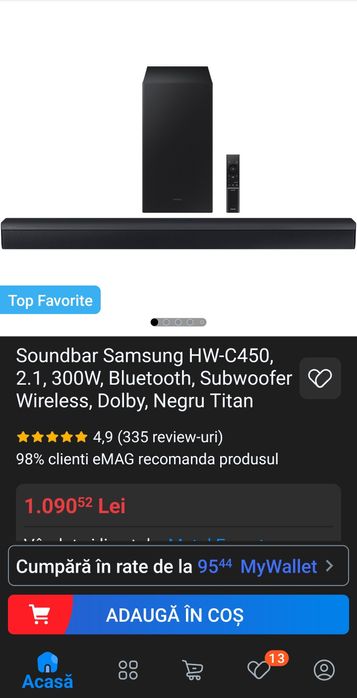 Vând soundbar Samsung