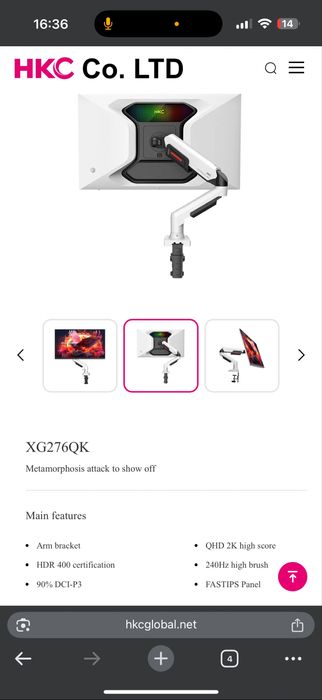 HKC 27 2K 240hz ips gaming monitor oyin va ish uchun