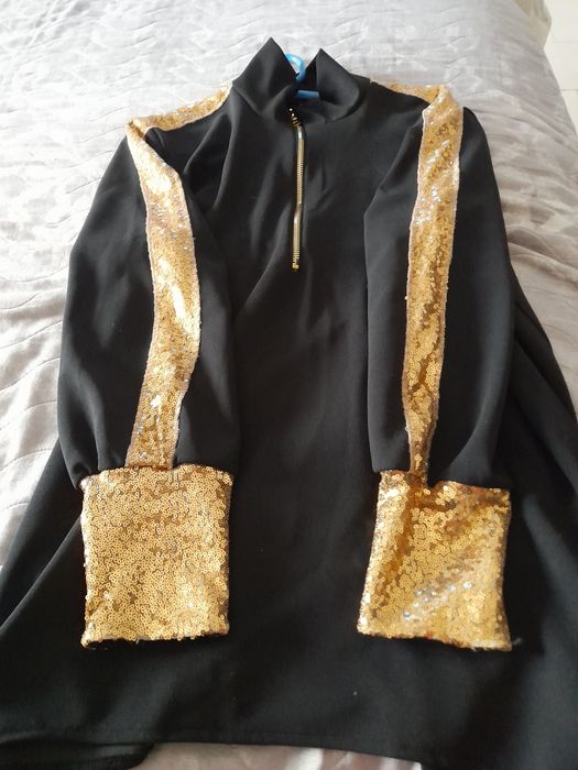 Bluza tunica  cu paiete aurii, mărimea XXL noua