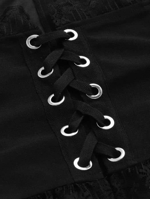 Черен корсет еко кожа, пънк корсет , готик корсет, секси корсет