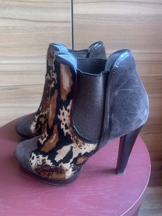 Елегантни боти на ток, естествена кожа, Massimo Zardi