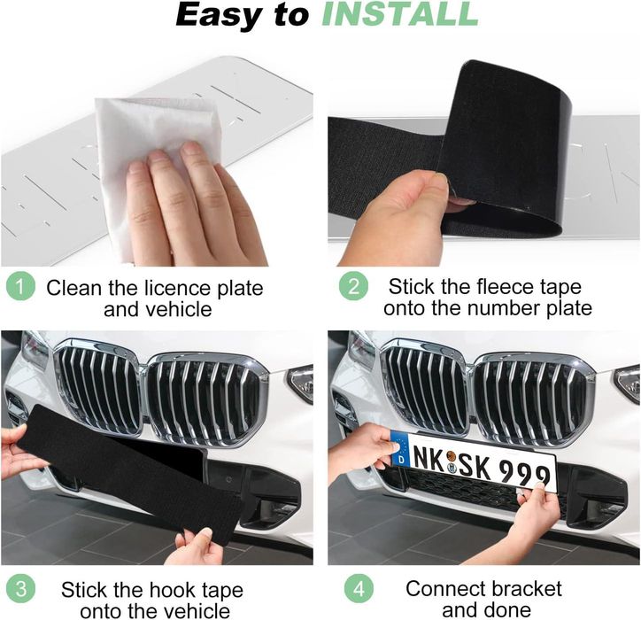 безрамков държач за регистрационен номер , комплект за две рамки , ...