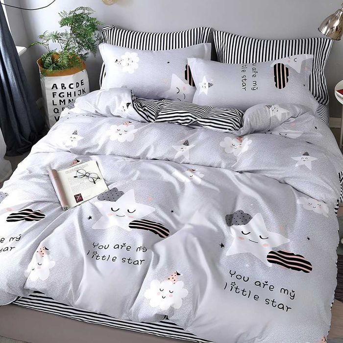 Двулицево спално бельо, 4 части