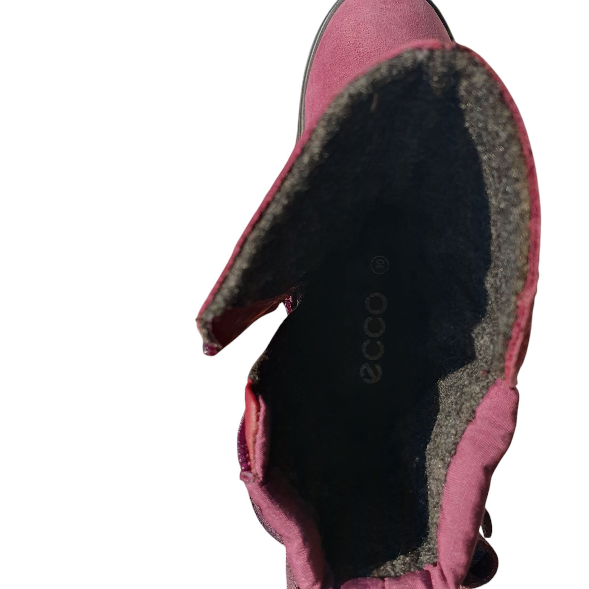 Cizme noi Ecco 30, din piele, impermeabile, Gore-Tex, roz 20 cm inter.
