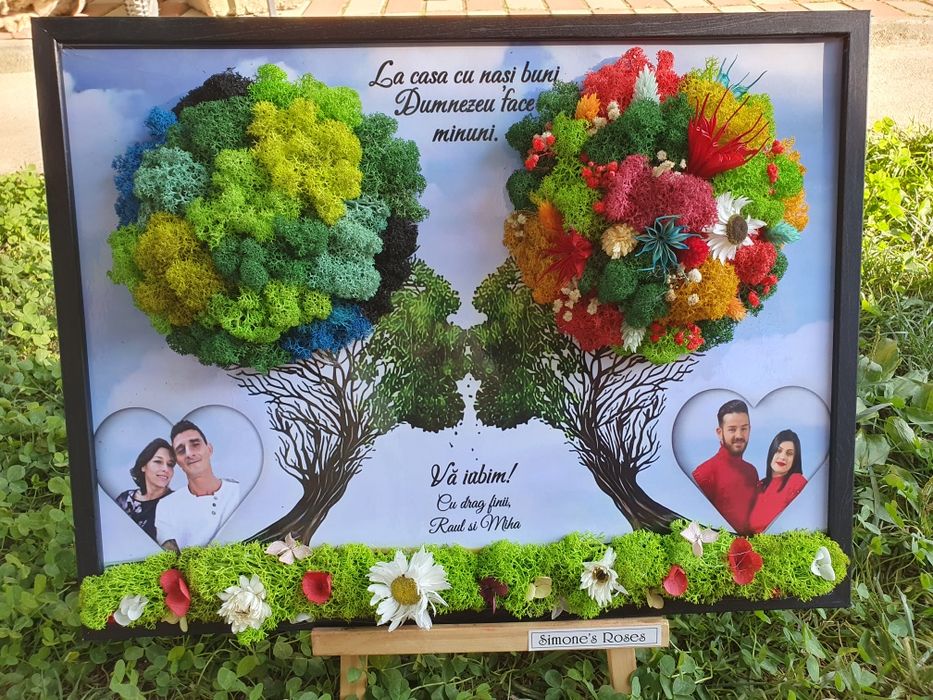 Tablouri personalizate cu licheni pt. mama, bunici, prietene, surori,