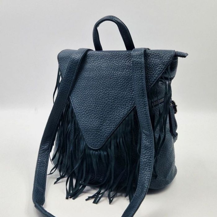 Дамска раница от еко к. с ресни – бохо стил, различни цветове - НОВИ