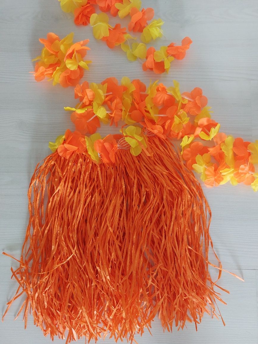 Costum hula portocaliu copii