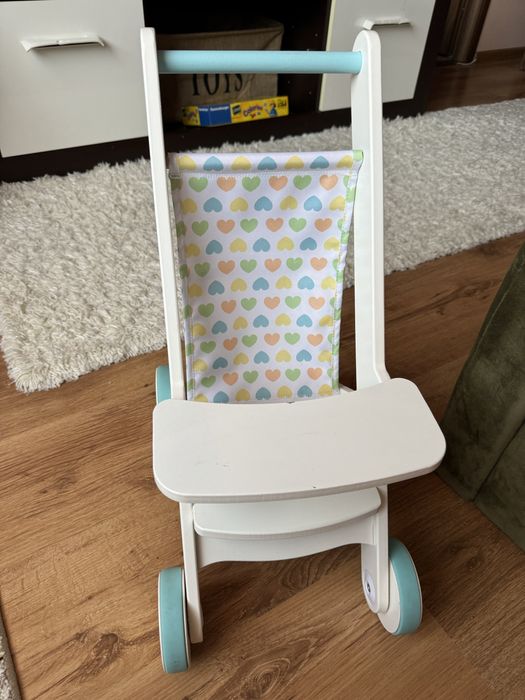 Carucior din lemn papusi melissa&doug