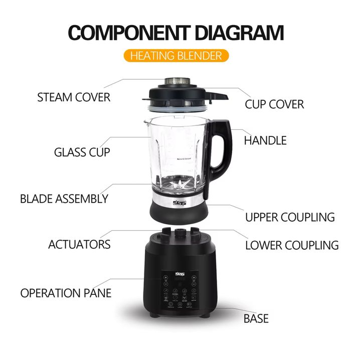 Нагревательный профессиональный блендер DSP KJ-2110
