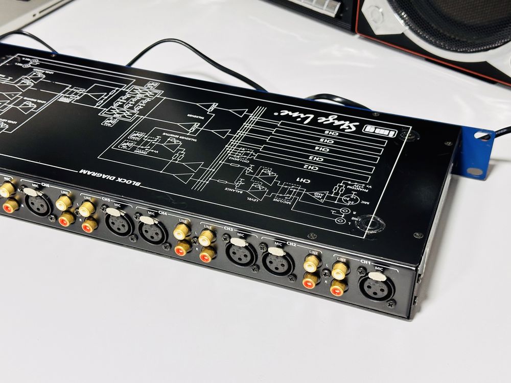Mixer audio  microfoane-analogic 6 canale IMG Stage Line MMX-60