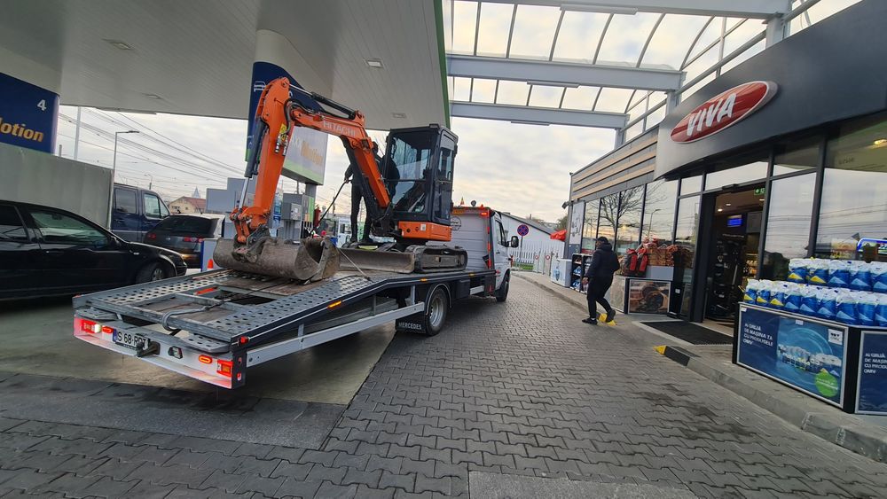 Tractări auto iasi Transport Marfă Platformă auto Transport utilaje