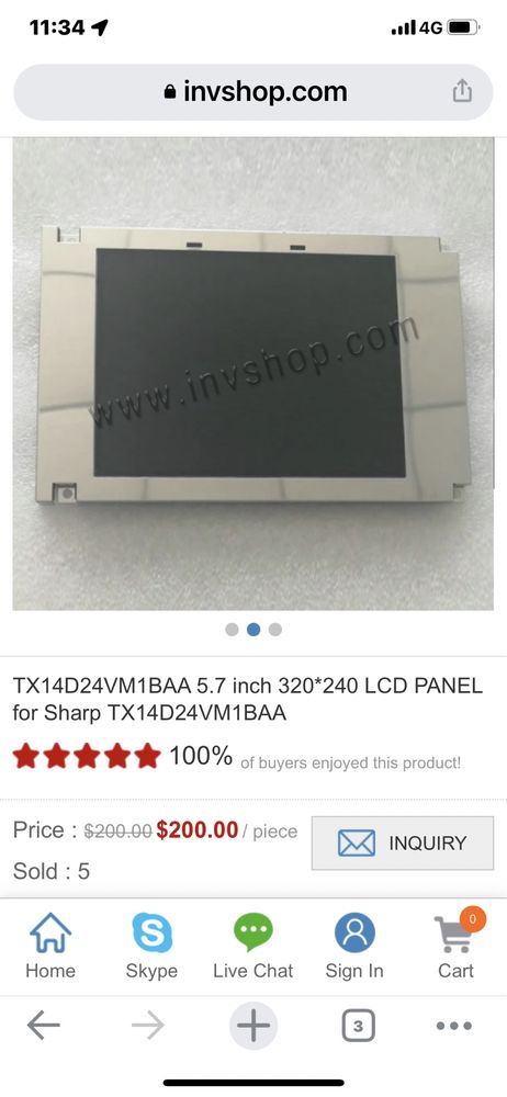 TX14D24VM1BAA 5.7 inch 320*240 LCD PANEL for Sharp TX14D24VM1BAA