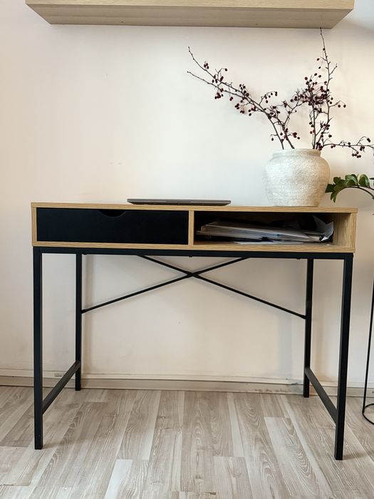 Birou TRAPPEDAL 48x95 stejar cald/negru