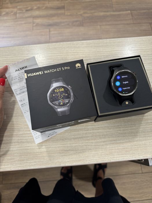 Huawei Watch GT 5 Pro, 46MM, Black Fluoroelastomer Strap, Garantie!!!