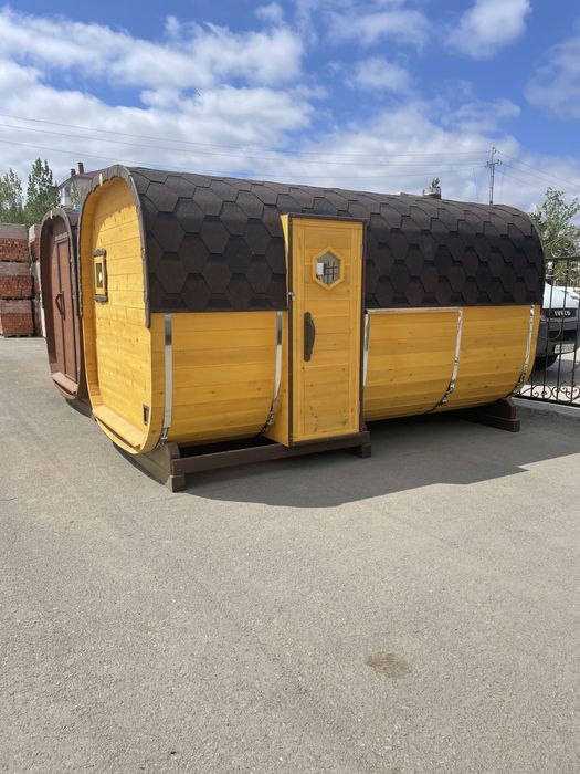 Круглые бани-бочки, готовые бани под ключ, кедровые бани,