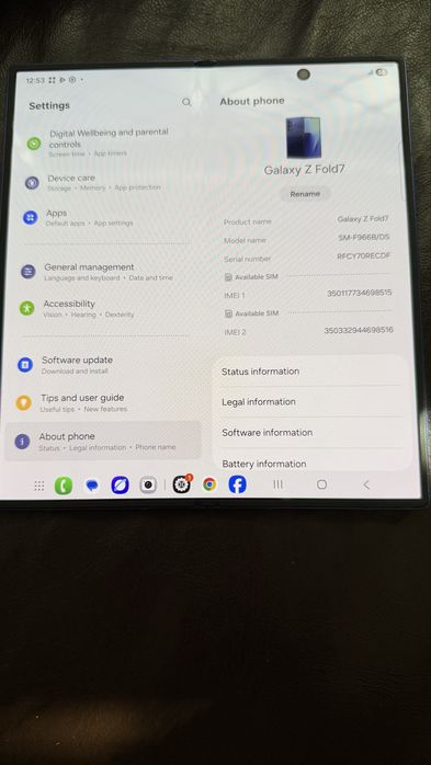 Samsung z fold 7 526gb
