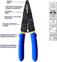 клещи за заголване на кабели, рязане и кримпване, немски, Германия