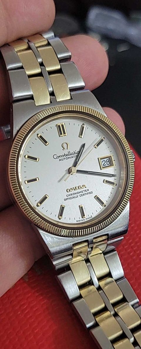 Omega Constellation gold and steel aur și otel frumos si rar