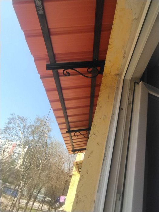 Установка  бесшумные козырьки.